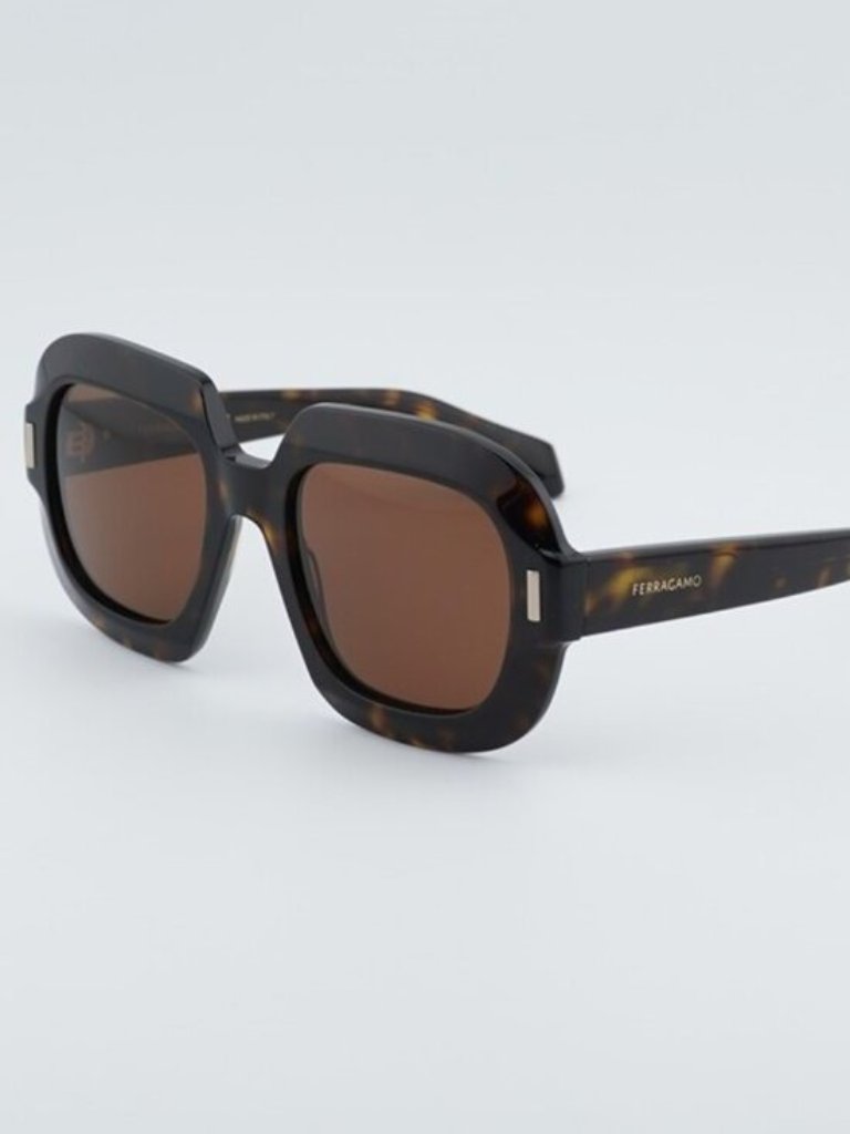 Salvatore Ferragamo Sf2068se 242 Sunglasses Havana Butterfly Frame, Brown Lenses